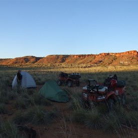 Our camp in the spinifex