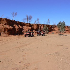 High banks cut into the sandhills