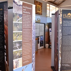 Information display inside the Michael Hyde Visitor Centre