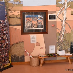 Information display inside the Michael Hyde Visitor Centre