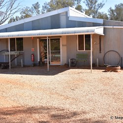 The old shearing shed is now the Murray Harris Environmental Education Centre 