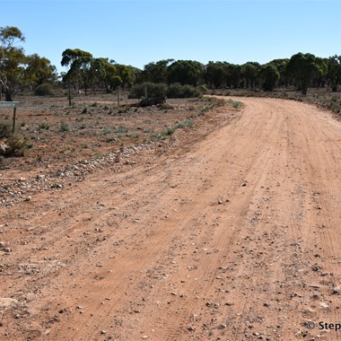 Road conditions heading to Gluepot Reserve