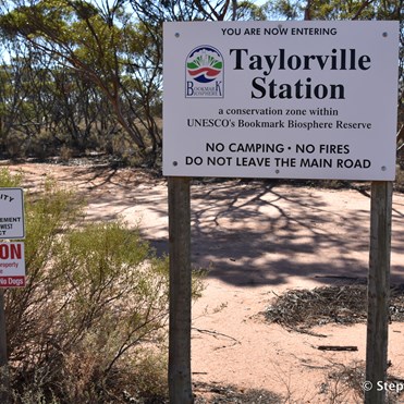 Taylorville Station boundary sign
