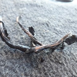 Remnants of battery wiring