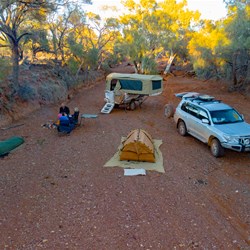 Riverbed camp