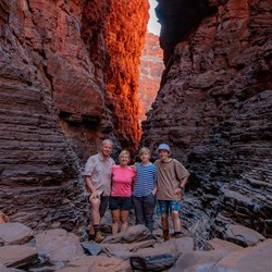 Family at the end of Knox Gorge