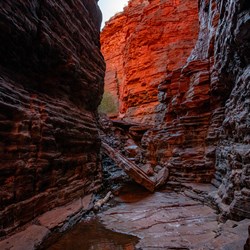Walking back out from Handrail Pool