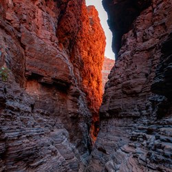 The end of the public walk trail - Knox Gorge