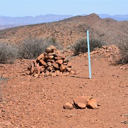 Modern Survey Marker at Mount Caernarvon 