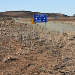 The main road heading east is in good condition