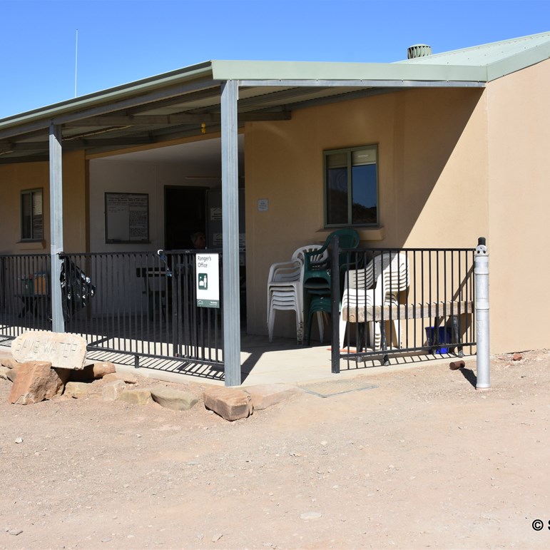 The Rangers Office where you pay your fee and collect a key