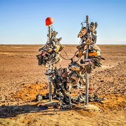 Old sign beside the Birdsville to Bedourie Rd 2013