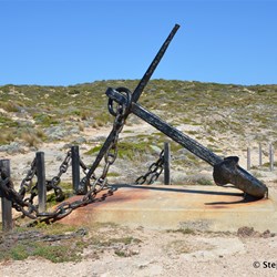Memorial to the Ethel at the top of the cliff
