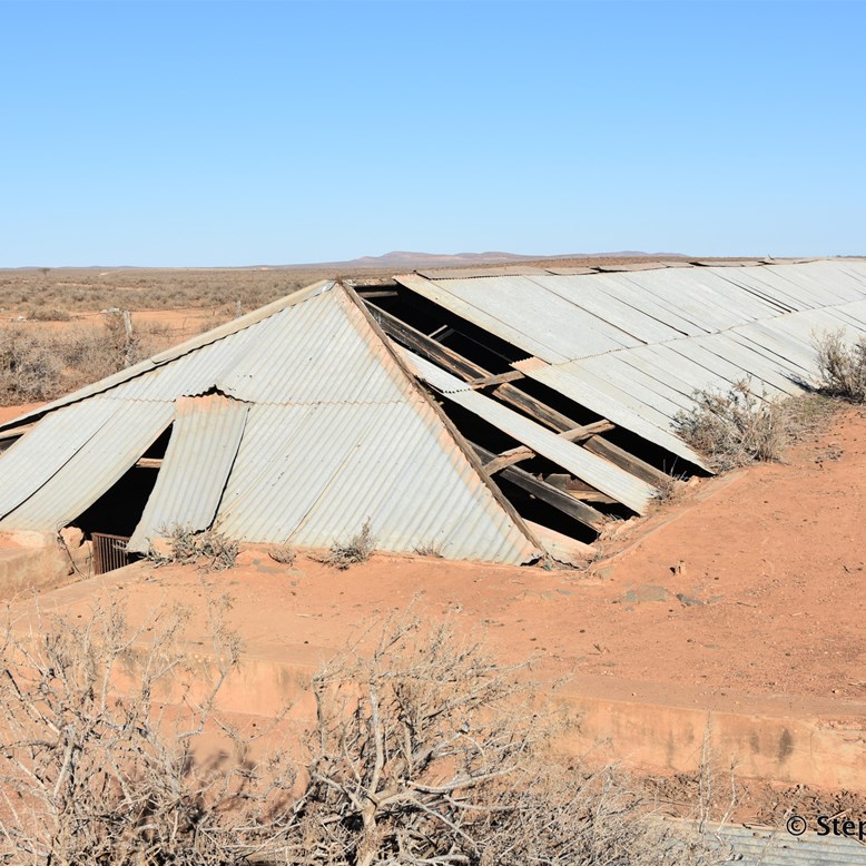 Rain water was channeled into this large covered underground water tank 