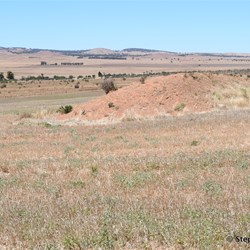 One of the large mounds that were once part of the bunker complex