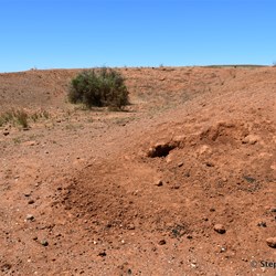 Looking into on of the munitions bunkers