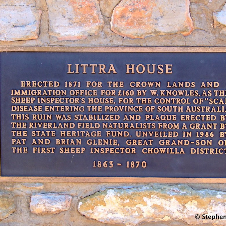 Memorial plaque at the site