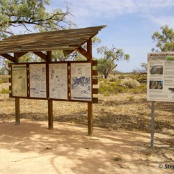 The information board with a run down of the area 