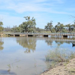 Private access bridge over Monoman Creek for access to Lock 6