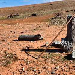 Old farming machinery still on the property 