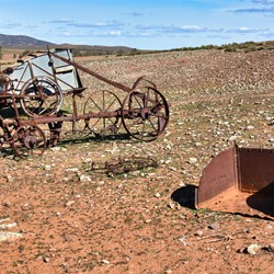 Old farming machinery still on the property 