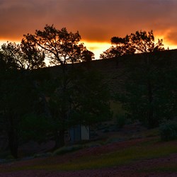 Sunset from our camp