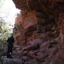 The cave and art site behind the pool