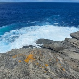 Looking down from the tip of Cape Riche
