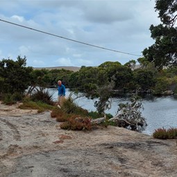 Checking out the inlet