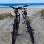 Ours bikes on the beach