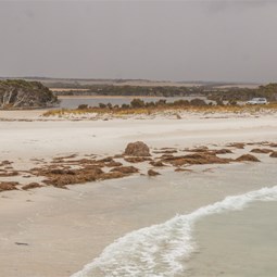 Overcast at the inlet beach