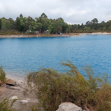 Stockton lake is blue during the day