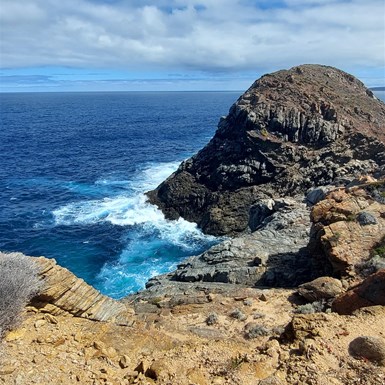 View of Sparkling Island from ground