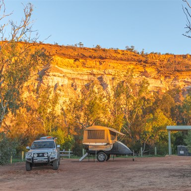 Our camp at Ellendale Pool