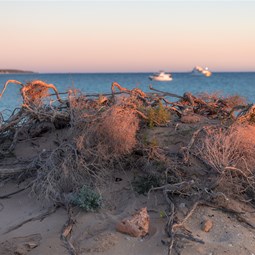 Boats moored overnight in South Passage