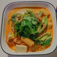 Vegan "duck" laksa