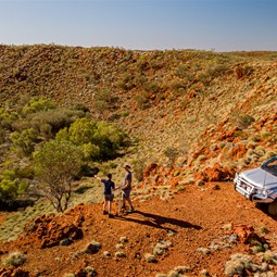 On the rim of Hickman Crater
