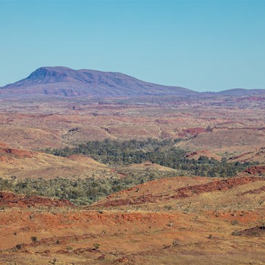 Views to Mt Newman from Three Pools Track