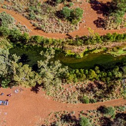 Drone view over Kalgan Creek
