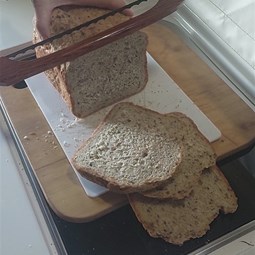 Bought this unique breadknife from New Norcia