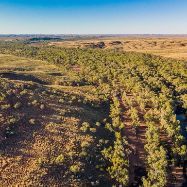Drone view over Skull Springs