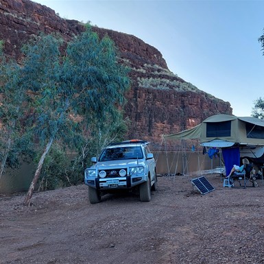 Our camp at Carawine Gorge
