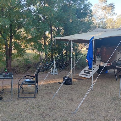 Our unpowered camp at Marble Bar Caravan Park