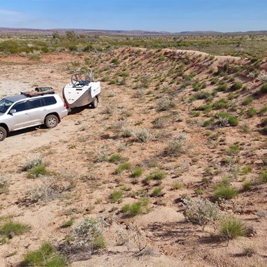 Parked up in the ruin of an old WWII airforce bunker