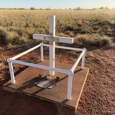 Memorial errected on the 10th anniversary of his death