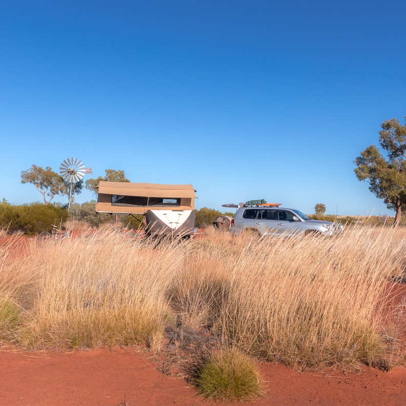 Our camp at Razor Blade Bore