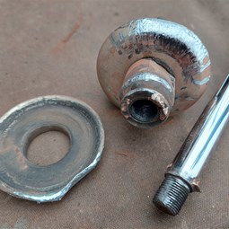 Close up of the broken parts