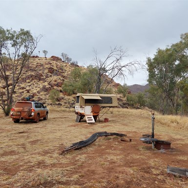 Our camp at Mt Zeil before the big wash up!