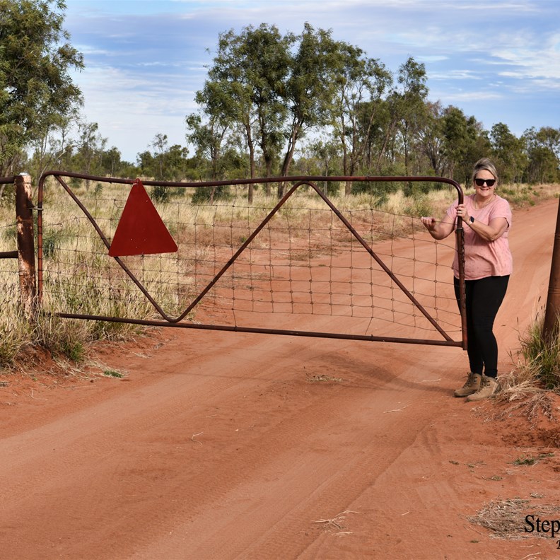 There are no shortage of gates to open and close on this section of the Binns Track