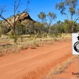 Binns Track is very well signposted - south of N'Dhala Gorge